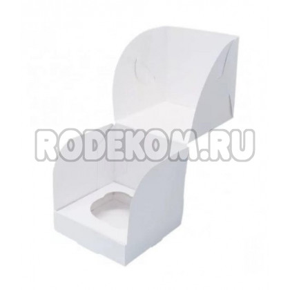 Упаковка на 1капкейк - Белая, 10*10*h10см. 