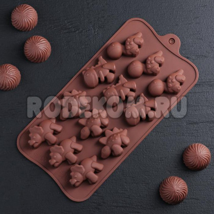 Силиконовая форма для конфет - Дино (1057114) 