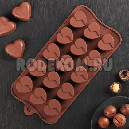 Силиконовая форма для конфет - Сердце (2854626)
