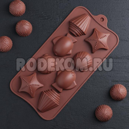 Силиконовая форма для конфет - Морской берег (812807)