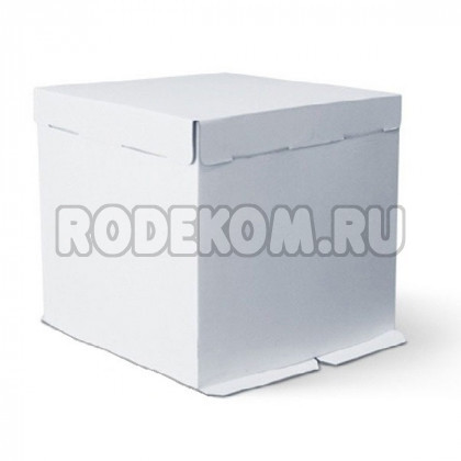 Упаковка для торта с окном  - Белая, 30*30*h19см. (SP 30*30*19)