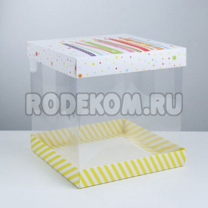 Упаковка для торта «Поздравляю!», 30 × 30 см (3929579)