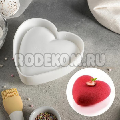 Форма для муссовых десертов и выпечки 13×10 см "Сердце" (1403970)