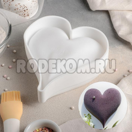 Форма для муссовых десертов и выпечки 17×16 см "Сердечко" (2582048)