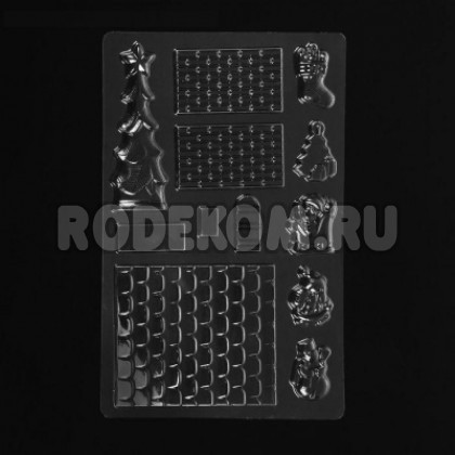 Форма для отливки шоколада "Рождественский очаг" (2381461)