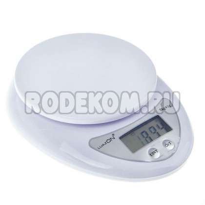 Весы LuazON LVK-501, электронные, кухонные, до 5 кг, белые(1147001)