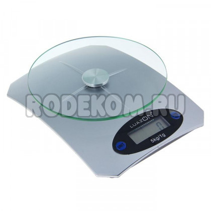 Весы электронные кухонные LuazON LVK-502, до 5 кг, серебро(1147002)    