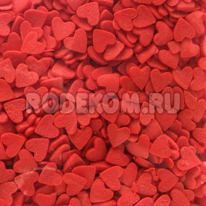 Посыпка кондитерская - Сердечки красные, 50гр. (50/tp16052)