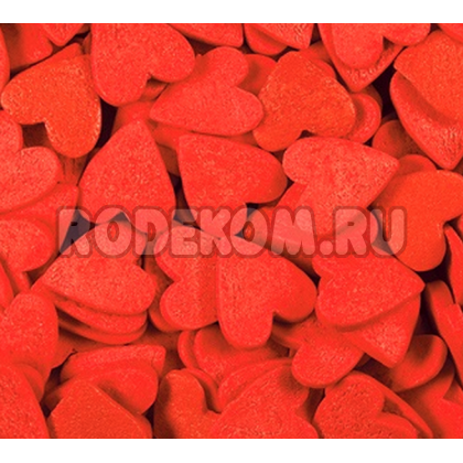 Посыпка кондитерская - Сердца красные большие, 50гр. (50/tp16076)