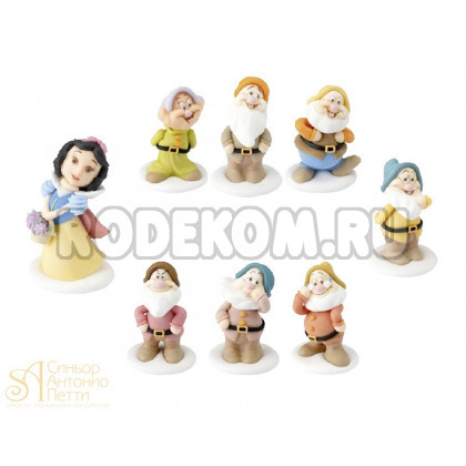 Набор сахарных фигурок - Белоснежка и семь гномов, 8шт. (24746/p)