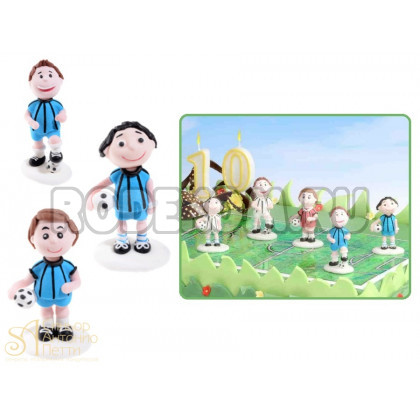 Сахарная фигурка - Футболист в синей форме (25542/p)