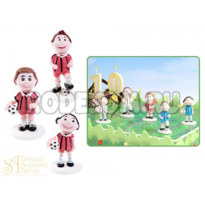 Сахарная фигурка - Футболисты в красной форме (25544/p)