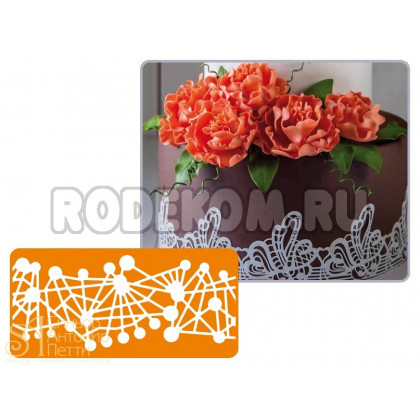 Рельефный силиконовый коврик для создания кружев - Декор, 30*40см. (40-WD010)