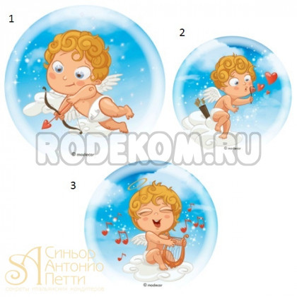 Вафельная пластина - Купидон, 14,5см. (20027/p)