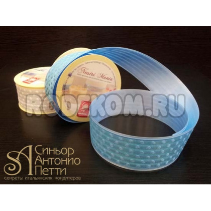 Лента атласная с рисунком - Голубая, 45мм. 10м. (24051*C/p)