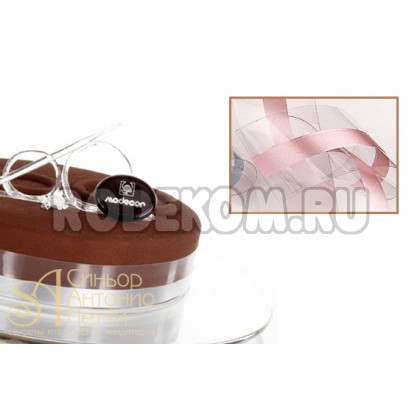 Прозрачная лента с розовой полосой, 50м. (24355*B)