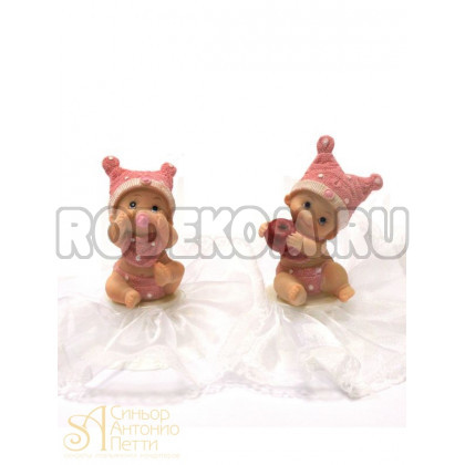 Фигурка новорожденного, розовая (26181*B/p)