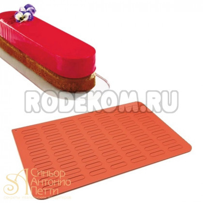 Силиконовый антиприграный коврик для выпечки мини-эклеров, 59*39см. (30TE6002R)