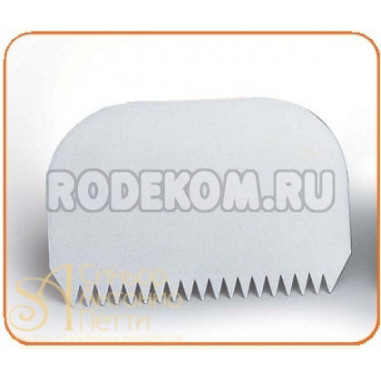 Пластмассовый твердый скребок - С острыми зубчиками, 145*95мм. (RTD 1)