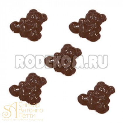 Форма для отливки шоколадных фигурок - Мишка с сердцем (90-1018)